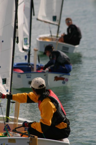 All balance and concentration downwind in the 2007 Toyota Optimist National Championships, Napier Sailing Club © Mike Smith